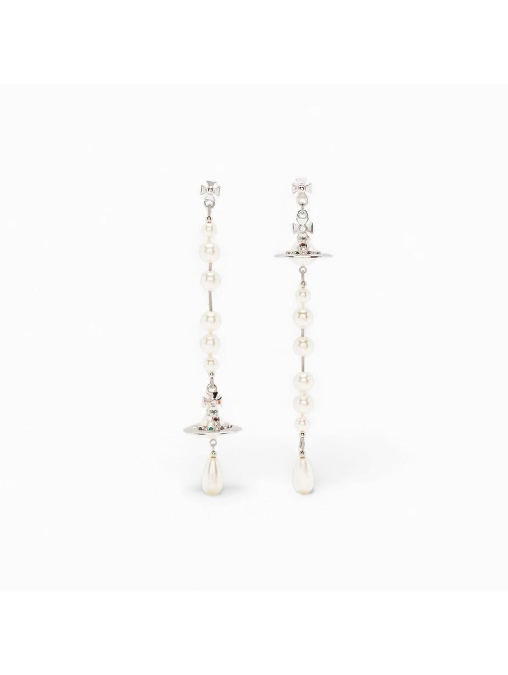 Vivienne Westwood Broken Pearl Orb Drop Earrings